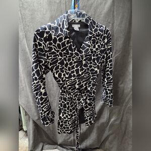 Stylish Black and White Women's Coat